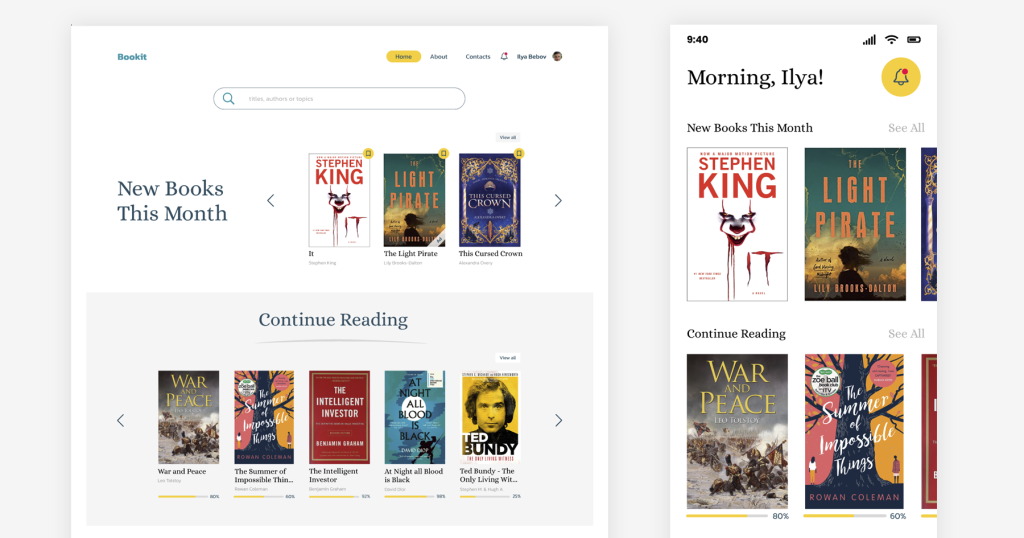 My first UX design: Bookit